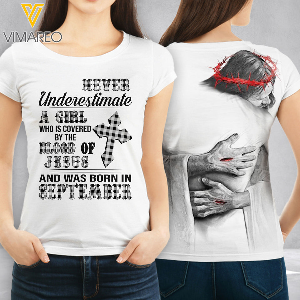 SEPTEMBER GIRL TSHIRT 3D PRINTED AUG-HQ17