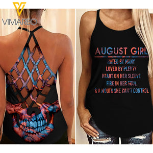 August Girl Criss-Cross Open Back Camisole Tank Top JUE-LN30