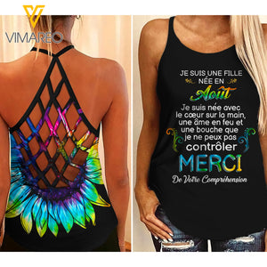 August Girl Criss-Cross Open Back Camisole Tank Top JUL-LN07