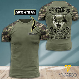Personalized Mec De Septembre France Camo T-SHIRT 3D Printed JUL-HQ13
