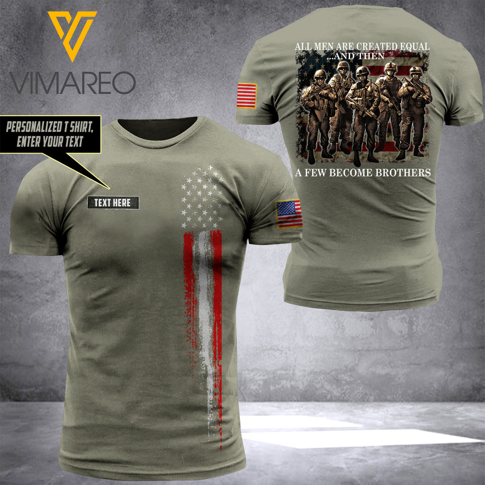 PERSONALIZED US SOLDIER TSHIRT 3D PRINTED MAY-QH18