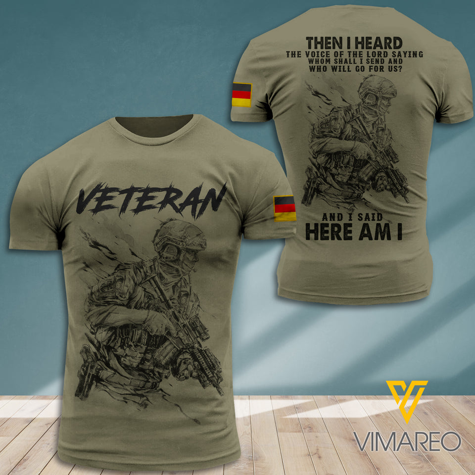 GERMAN SOLDIER TSHIRT 3D PRINTED JUL-LN29