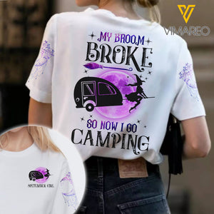 September Girl Broom Broke So Now I Go Camping TSHIRT PRINTED SEP-DT11