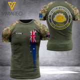 PERSONALIZED AUSTRALIAN ARMY TSHIRT 3D PRINTED APR-QH10