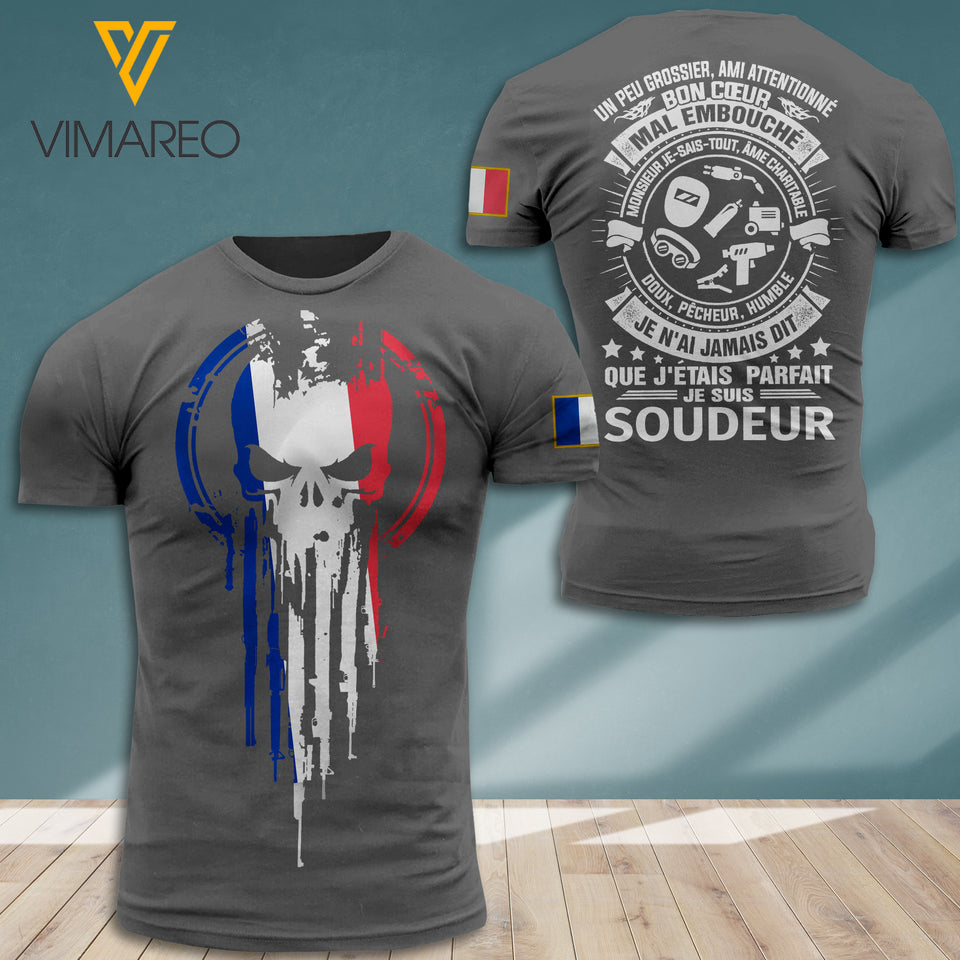 France Welder TSHIRT 3D PRINTED AUG-MQ31 SOU