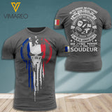 France Welder TSHIRT 3D PRINTED AUG-MQ31 SOU