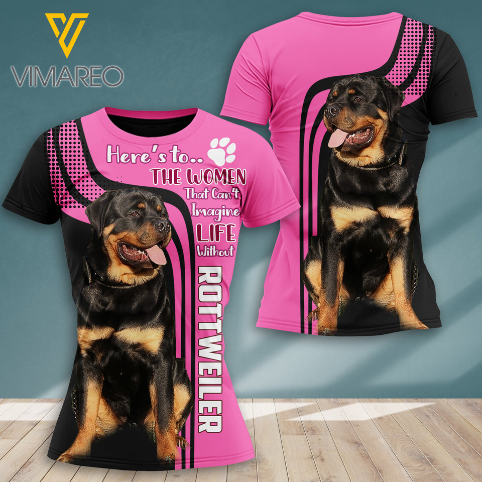 Rottweiler Dog TSHIRT 3D PRINTED OCT-QH01
