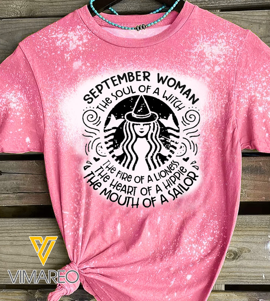 September Woman Bleached Tshirt Printed SEP-MQ17