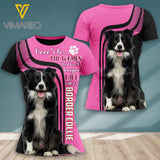 Border Collie Dog TSHIRT 3D PRINTED OCT-QH01
