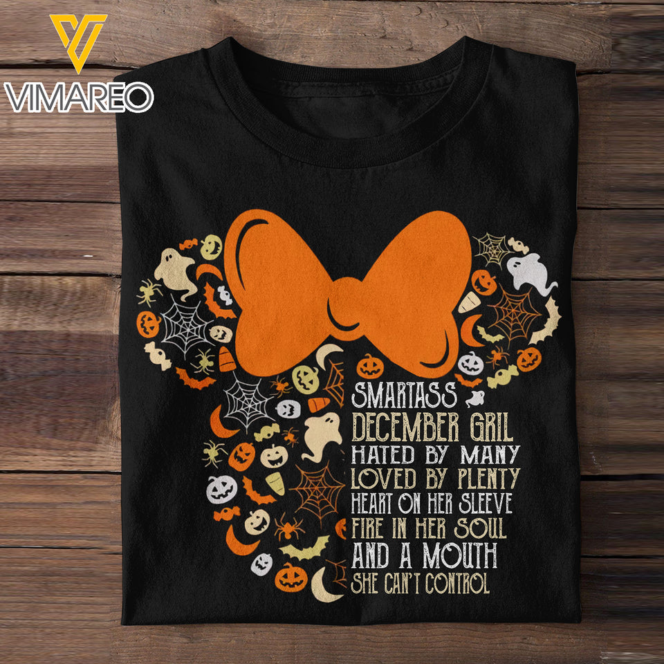 Smartass December Girl Tshirt Printed SEP-MQ27