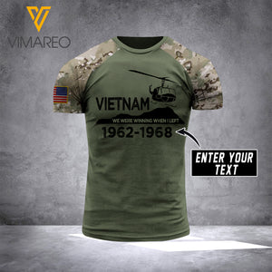 PERSONALIZED VIETNAM VETERAN TSHIRT 3D PRINTED MAR-HTQ2903