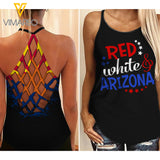 Arizona Girl Criss-Cross Open Back Camisole Tank Top MAR-DT22