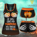 If You Like My Pumpkins You Should See December Girl Pie COMBO TANK+SHORT PRINTED SEP-DT09