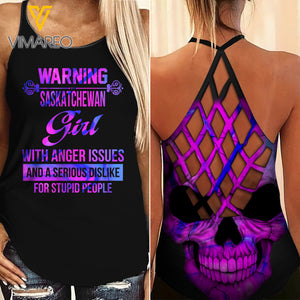 Saskatchewan Girl Criss-Cross Open Back Camisole Tank Top Legging MAR-DT18 CA