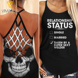 Taken By A Super Sexy Welder Criss-Cross Open Back Camisole Tank Top SEP-DT01