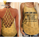 Some June Girl Criss-Cross Open Back Camisole Tank Top MAR-DT14