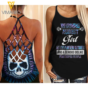 August Girl Criss-Cross Open Back Camisole Tank Top MAR-DT17