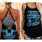 IT IS MY HUSBAND'S FAULT Criss-Cross Open Back Camisole Tank Top