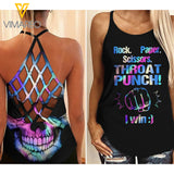 Rock Paper Girl Criss-Cross Open Back Camisole Tank Top MAR-QH24