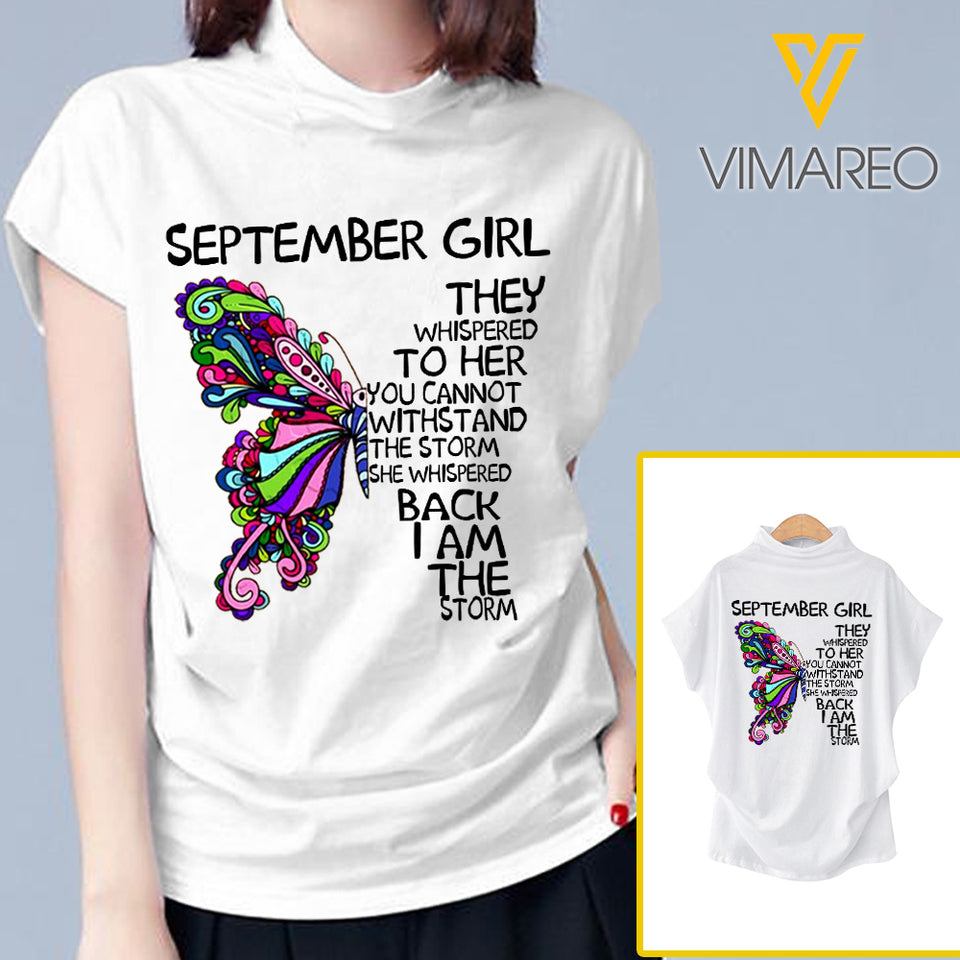 September Girl Turtleneck Short Sleeve Tshirt JUE-MQ08