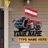 Personalized Austrian Firefighter Cut Metal Sign SEP-QH27