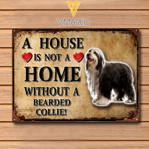 Bearded Collie Dog Metal Sign MAY-LN12