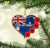 AUSTRALIAN LEST WE FORGET WOOD ORNAMENT CHRISTMAS NOV-LN20