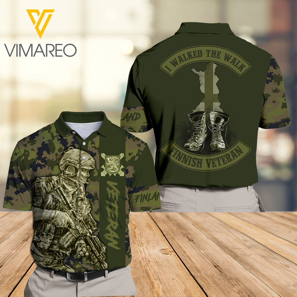 Finland Veterans POLO SHIRT 3D PRINTED JUL-MQ23