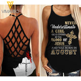 August Girl Criss-Cross Open Back Camisole Tank Top JUL-DT30