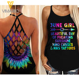 June Girl Criss-Cross Open Back Camisole Tank Top MAR-QH30