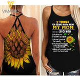 KHMD MY MOM Girl Criss-Cross Tank Top