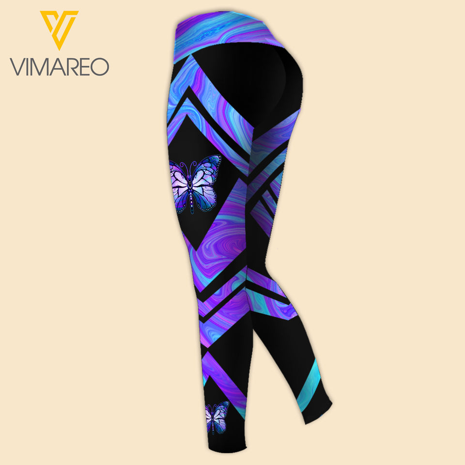 KHMD JUNE GIRL Criss-Cross CHAOTIC Tank Top Legging
