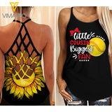 KHMD SOFTBALL LITTLE SISTER + COUSIN Criss-Cross Tank Top 1304