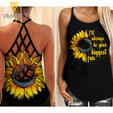 KHMD I'LL ALWAYS BE YOUR BIGGEST FAN HOCKEY Criss-Cross Tank Top