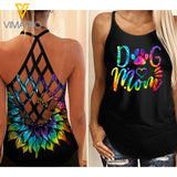 KHMD DOG MOM MOTHER'S DAY Criss-Cross Tank Top 0804