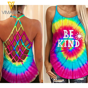 KHMD BE KIND Girl Criss-Cross Tank Top
