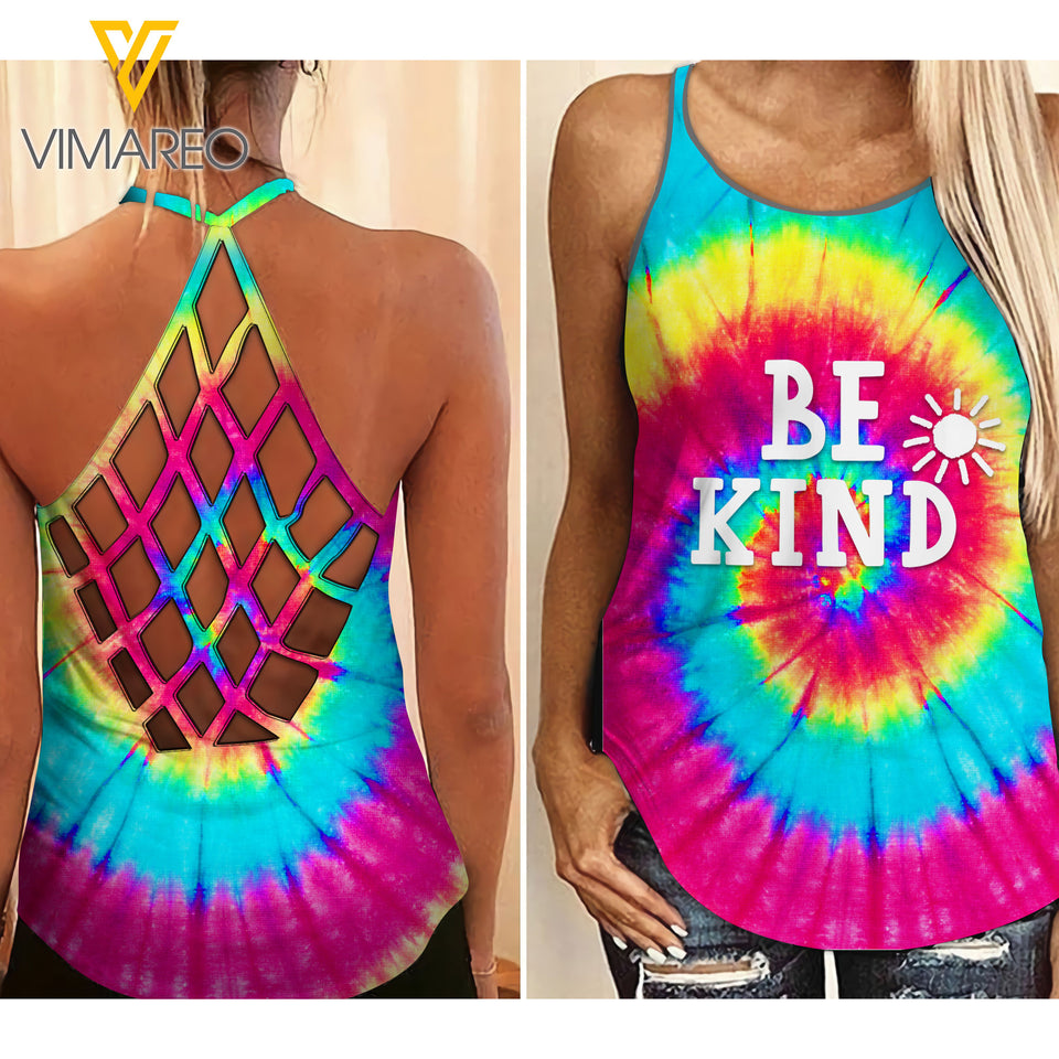 KHMD BE KIND Girl Criss-Cross Tank Top