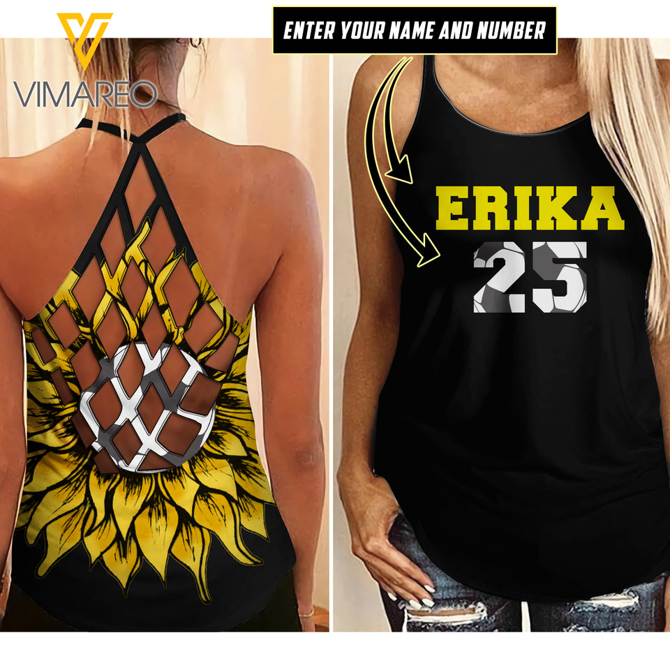 KHMD CUSTOM SOCCER Girl Criss-Cross Tank Top 1304