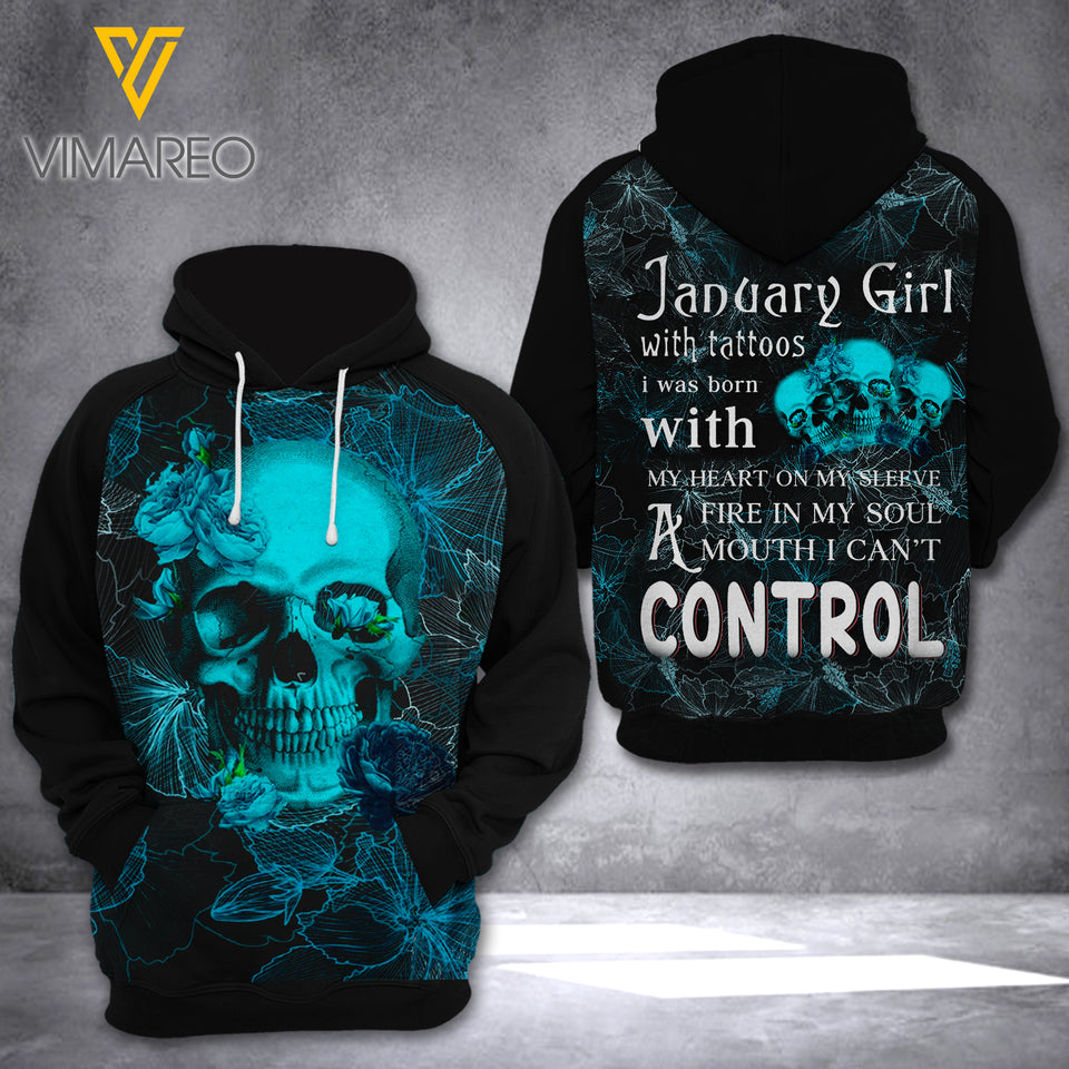 KHMD JANUARY GIRLS CONTROL HOODIE 3D PRINTED