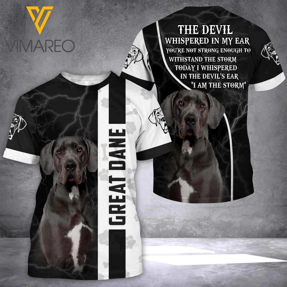 LKH GREAT DANNE THE DEVIL T-SHIRT 3D PRINTED