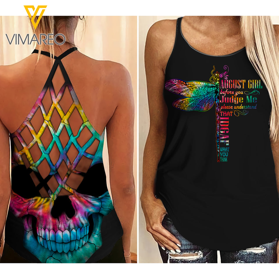 KHMD AUGUST GIRL Girl Criss-Cross Tank Top 1703