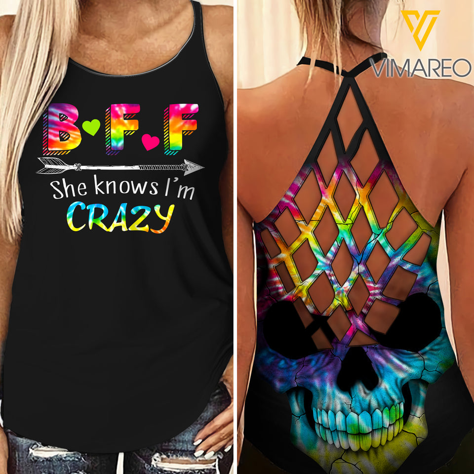 KHMD BFF SHE KNOWS Girl Criss-Cross Tank Top 2903