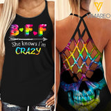 KHMD BFF SHE KNOWS Girl Criss-Cross Tank Top 2903