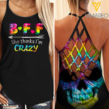 KHMD BFF SHE KNOWS Girl Criss-Cross Tank Top 2903
