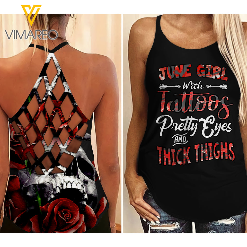KHMD JUNE Girl Criss-Cross Tank Top 1803