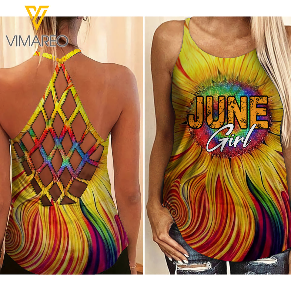 KHMD JUNE GIRL Girl Criss-Cross Tank Top