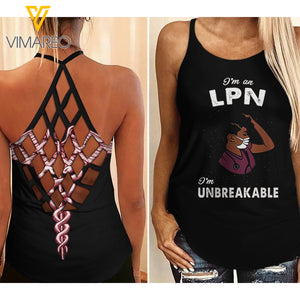 LPN Criss-Cross Open Back Camisole Tank Top NKSUE