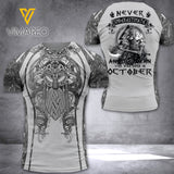 Viking Old Man Was Born October TSHIRT 3D PRINTED AUG-NL31
