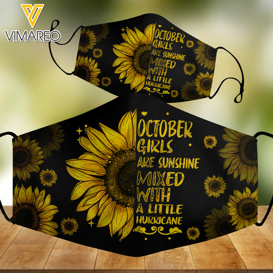 OCTOBER GIRL SUNFLOWER MASK TNMA1409