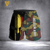 BELGIUM ARMY T-SHIRT/SHORT 3D PRINTED
